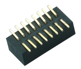 conector de bronze 1.0mm PA9T do encabeçamento da caixa de SMT do flash do ouro do Pin 2* 8