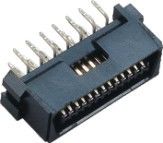 1.27mm em linha reta 26 ouro Flash/Sn do bronze de fósforo do conector PBT 30%GF UL94V-0 do Scsi do Pin