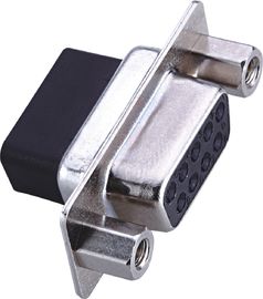 Tipo minuto de bronze magro do Pin D de WCON 9 do conector fêmea HD/R Sel Au/Ni 1000mΩ