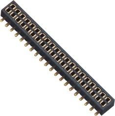 Conector duplo fêmea SMT do encabeçamento da fileira com cargo 1.0AMP 1.27mm H=2.0