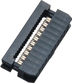 Conectores de cabo do bronze de fósforo IDC do conector fêmea PBT 30%GF UL94V-0 de WCON 2.0mm 2*10P IDC