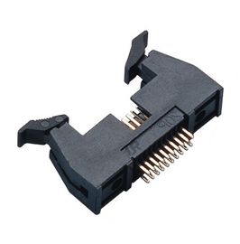 20 encabeçamento masculino do Pin do passo do conector 1.27*2.54 milímetros do ejetor do encabeçamento da trava do Pin 180°DIP