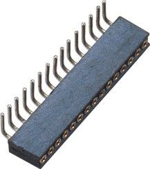 encabeçamento fêmea do Pin do círculo do conector do MERGULHO WCON do ângulo 1*15P direito de 1.27mm