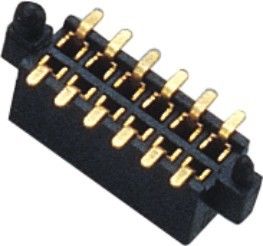 fêmea dupla do conector do encabeçamento do Pin da fileira 180° SMT de 1.27mm com cargo e metal diferentes
