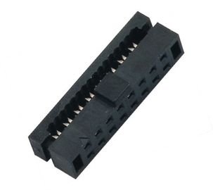 Conectores de cabo da fita de Idc do preto do soquete PBT de WCON 2.00mm IDC com bronze de fósforo da colisão