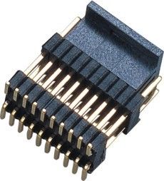 Do dobro duplo da fileira do conector do encabeçamento do Pin do homem 1.27*2.54mm da placa do PWB bronze plástico H=2.54 de SMT PA9T