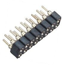 2,54 milímetros fizeram à máquina o conector fêmea 180°DIP PPS 30%GF do encabeçamento do Pin do círculo