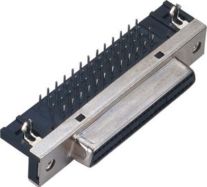 material de isolador espaçando do conector do scsi do pino do conector de pino 100 do scsi 50 de 1.27mm: preto