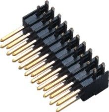 Conector dobro da fileira WCON, conector PA9T R/A BK H=7.4 do encabeçamento do Pin do passo de 2,54 milímetros