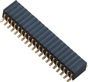 conector duplo fêmea SMT PA9T BK H=3.5 G/F do encabeçamento da fileira de 1.27mm