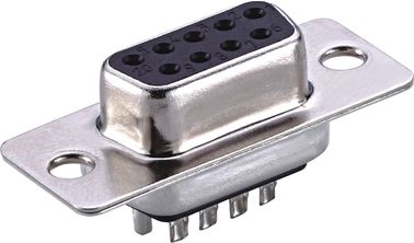 Tipo conector duplo de 9 Pin D do sub da solda D da fileira do conector fêmea para computadores