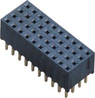 Conector fêmea 2.0mm do encabeçamento três bronze de fósforo do MERGULHO H=6.5mm LCP UL94V-0 da fileira 180°