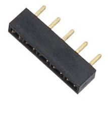 interpolação fêmea PA9T do conector do encabeçamento da fileira 180°DIP H=3.5 5P de 2.54mm única