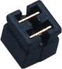 Mini Jumper Two Conjoined Tmale Female preto dois Pin Connector Gold Flash Pbt