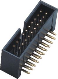 Material curvado do bronze do passo do conector 2,54 do encabeçamento da caixa da agulha da altura 13,6 plásticos