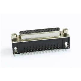 Parte traseira ROHS do PWB PBT de Pin Female Connector For do ângulo direito 25 do conector de WCON DB25