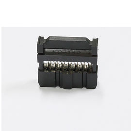 Tipo da mola do soquete 14P de WCON 2.54mm IDC com Au da colisão Sel.1U”/Ni sem preto do protetor da fiação