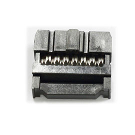 Tipo da mola do soquete 14P de WCON 2.54mm IDC com Au da colisão Sel.1U”/Ni sem preto do protetor da fiação