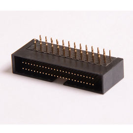 ângulo direito preto ROHS da fileira PA9T do conector quatro do encabeçamento da caixa do passo de 1.27*2.54mm