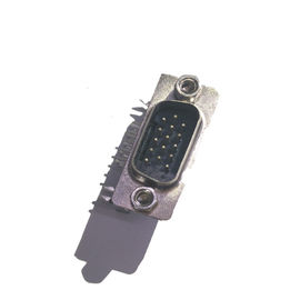 Cor secundária Sel.1U” Au/Sn ROHS do ângulo direito do homem HD/R 15P do preto do conector de WCON D