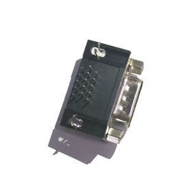 Cor secundária Sel.1U” Au/Sn ROHS do ângulo direito do homem HD/R 15P do preto do conector de WCON D