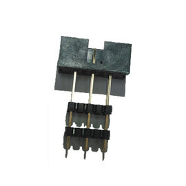 o encabeçamento K-3/4/7/8P de 10P 2.54Box, adiciona em linha reta o flash do ouro do preto do plástico H=2.5*2 PA9T