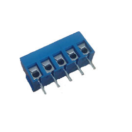 Bloco de terminais PBT SN azul ROHS chapeado do ângulo direito do Euro 2P de H=8.4 3.81mm