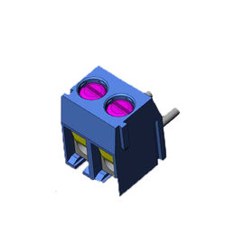 Bloco de terminais PBT SN azul ROHS chapeado do ângulo direito do Euro 2P de H=8.4 3.81mm