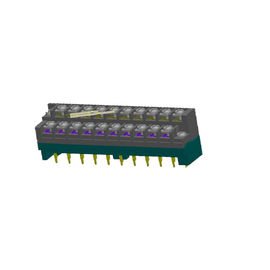 conector 2*14P do bloco de terminais da barreira de 7.62*8.0mm com flash do ouro do fechamento H=32.8 W=19.0 PBT