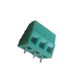 Linha horizontal verde conexão de parafuso 5,00 do conector 2P PA66 do bloco de terminais da fileira do Euro única
