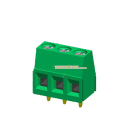 Linha horizontal verde conexão de parafuso 5,00 do conector 2P PA66 do bloco de terminais da fileira do Euro única