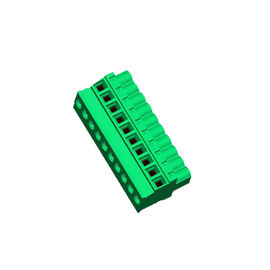 Horizontal oposto à linha de sentido verde PA66 fêmea do conector matte do bloco de terminais da lata