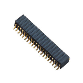 Inserção lateral dupla 90°DIP H=3.45 ROHS do encabeçamento 2x20 fêmea do bronze de fósforo 1.27mm