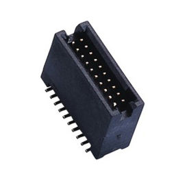 encabeçamento preto 50Pin SMT LCP da caixa do plástico 1,27 com material de alta temperatura ROHS de Diff.Post