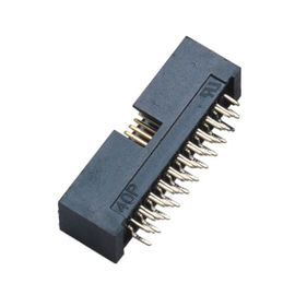 Quatro preto reto ROHS do conector PA9T do encabeçamento da caixa do passo da fileira H=10.5 1.27*2.54 milímetro