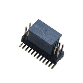 Preto duplo duplo ROHS do encabeçamento PA9T do Pin do MERGULHO 50 da fileira 90° do ângulo direito do encabeçamento 1.27*2.54 do Pin da fileira
