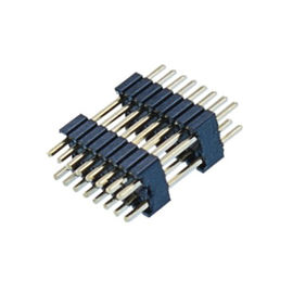 Do dobro duplo da fileira do conector do encabeçamento do Pin do homem 1.27*2.54mm da placa do PWB bronze plástico H=2.54 de SMT PA9T