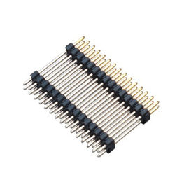 conector de Pin duplo do PWB do preto do plástico PA9T do dobro da fileira do conector do encabeçamento do Pin de 1.27mm