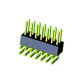 Conector dobro da fileira WCON, conector PA9T R/A BK H=7.4 do encabeçamento do Pin do passo de 2,54 milímetros