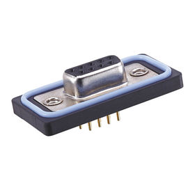 As fileiras duplas fêmeas do conector de WCON 15P D-SUB soldam o tipo preto impermeável