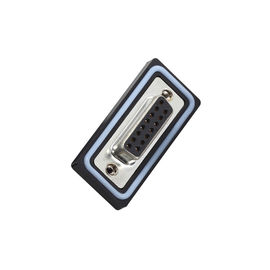 As fileiras duplas fêmeas do conector de WCON 15P D-SUB soldam o tipo preto impermeável