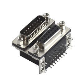 Tipo fileira dupla do Pin D de WCON D Shell Connector Right Angle 9 do conector macho