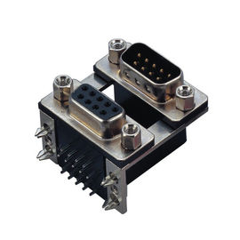Tipo fileira dupla do Pin D de WCON D Shell Connector Right Angle 9 do conector macho
