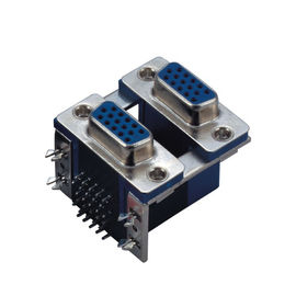 Tipo fileira dupla do Pin D de WCON D Shell Connector Right Angle 9 do conector macho