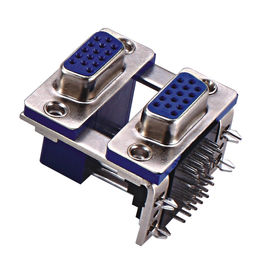 Tipo fileira dupla do Pin D de WCON D Shell Connector Right Angle 9 do conector macho