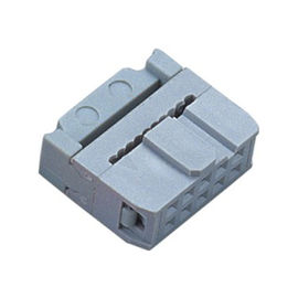Tipo da mola do soquete 14P de WCON 2.54mm IDC com Au da colisão Sel.1U”/Ni sem preto do protetor da fiação