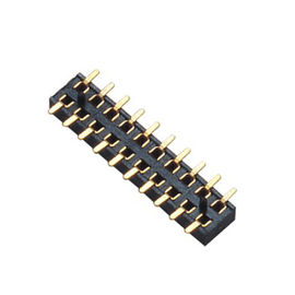 fêmea dupla do conector do encabeçamento do Pin da fileira 180° SMT de 1.27mm com cargo e metal diferentes