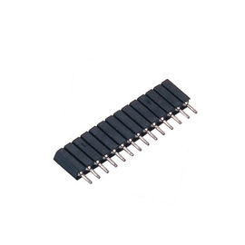 preto fêmea do PPS do ângulo direito da fileira do dobro do conector do encabeçamento do Pin do círculo de 2.54mm