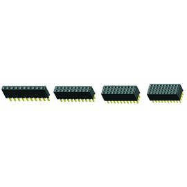 Conector fêmea 2.0mm do encabeçamento três bronze de fósforo do MERGULHO H=6.5mm LCP UL94V-0 da fileira 180°