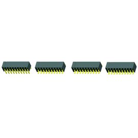 conector duplo fêmea SMT PA9T BK H=3.5 G/F do encabeçamento da fileira de 1.27mm